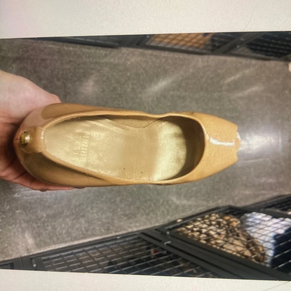 Weitzman cork and leather wedge summer shoes - Picture 4 of 10